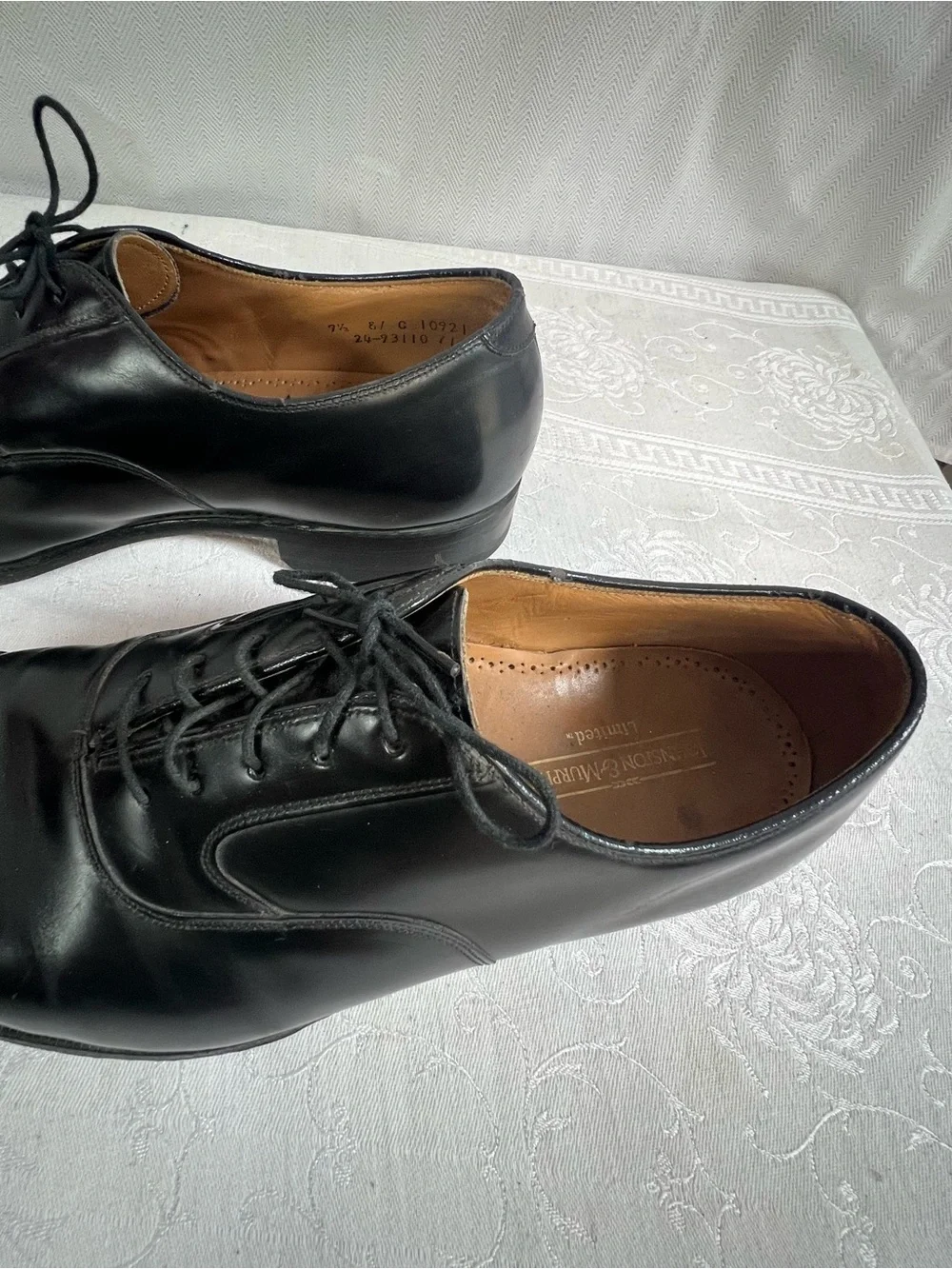 Johnston & Murphy Limited Men’s Dress Shoes Black Leather Lace Up 9.5